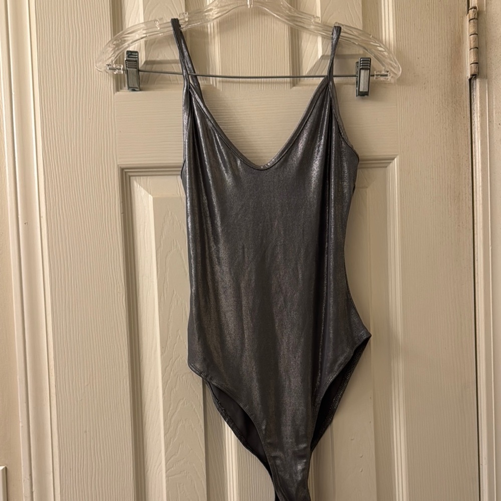 Metallic Gray Kids One Piece